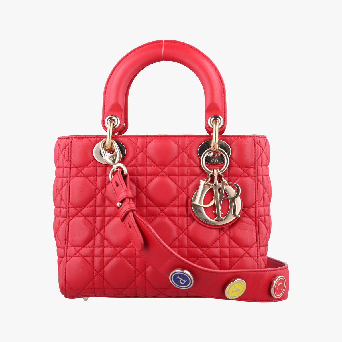 Lady Dior Red lambskin 18-MA-0186レディディオール レッド ラムスキン 18-MA-0186