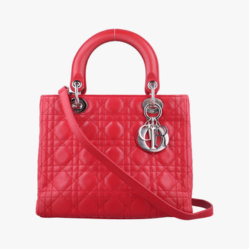 Lady Dior Red lambskin 17-BO-1101レディディオール レッド ラムスキン 17-BO-1101