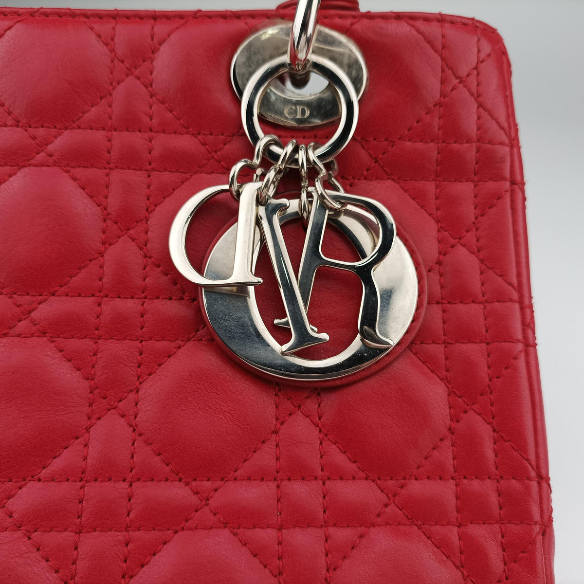 Lady Dior Red lambskin 17-BO-1101レディディオール レッド ラムスキン 17-BO-1101