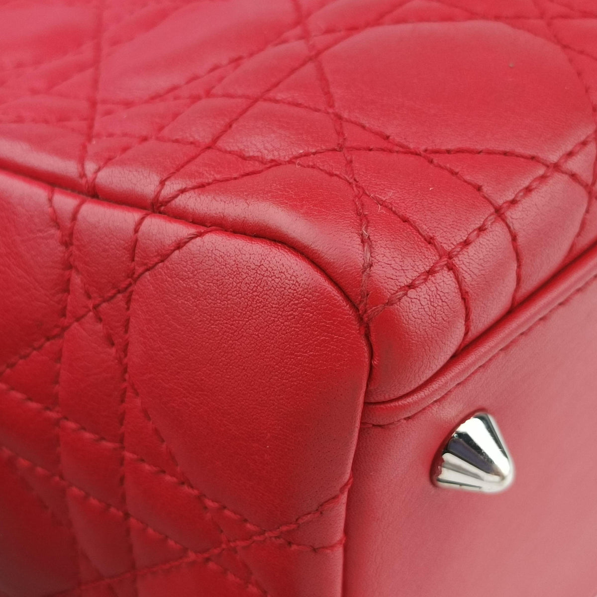 Lady Dior Red lambskin 17-BO-1101レディディオール レッド ラムスキン 17-BO-1101