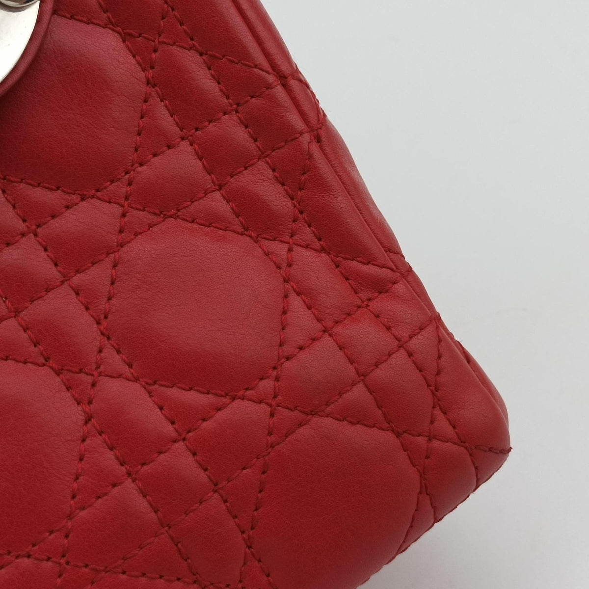 Lady Dior Red lambskin 17-BO-1101レディディオール レッド ラムスキン 17-BO-1101