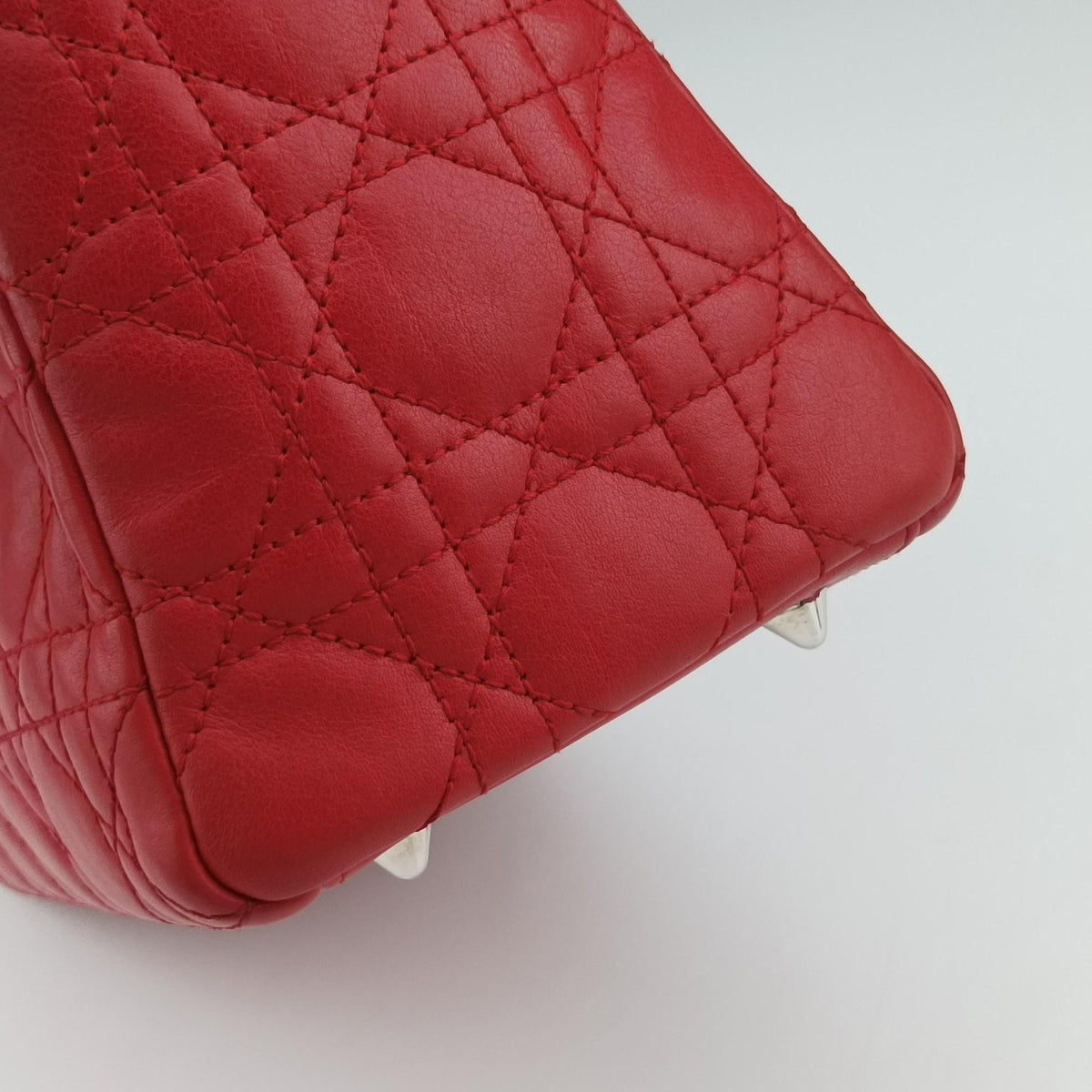 Lady Dior Red lambskin 17-BO-1101レディディオール レッド ラムスキン 17-BO-1101
