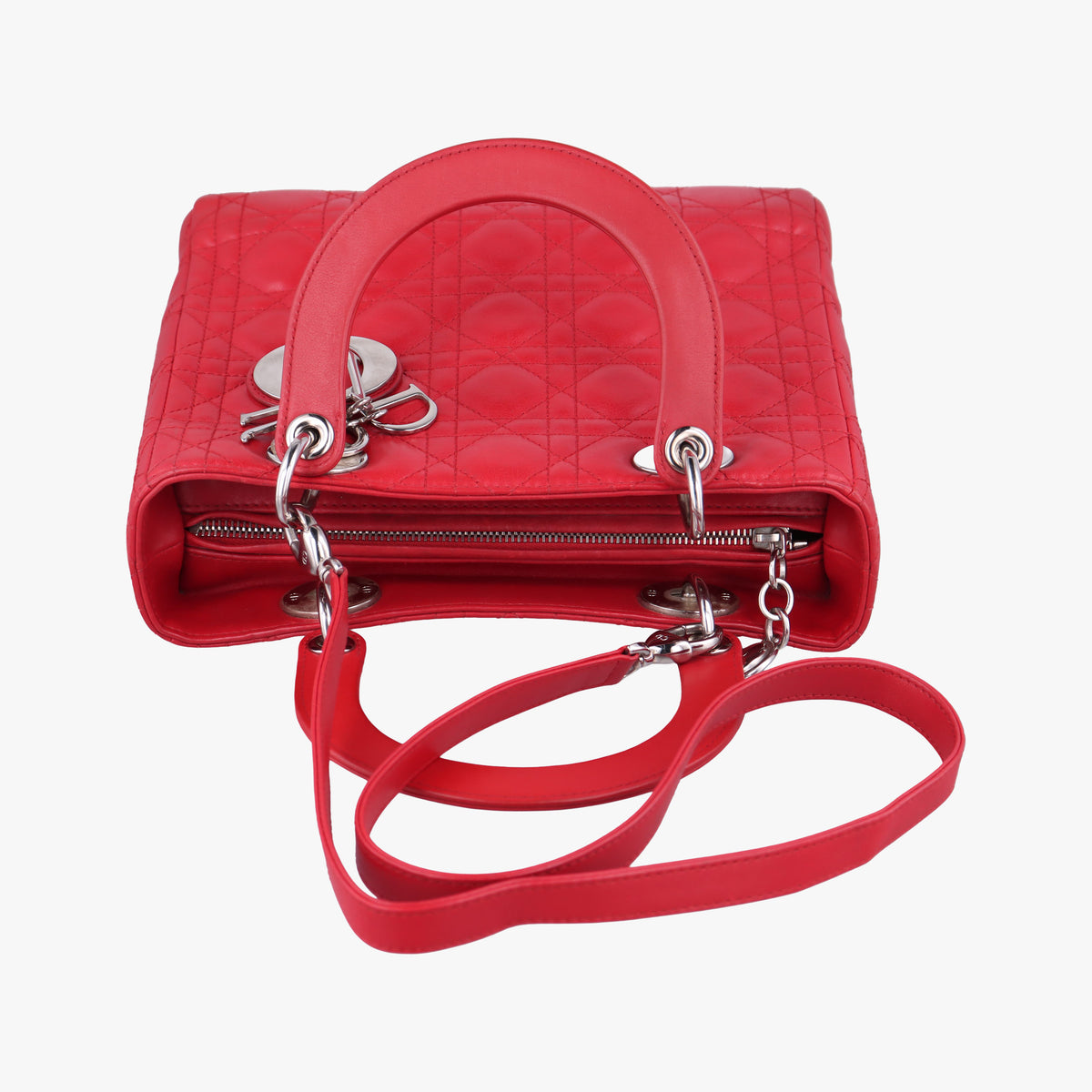 Lady Dior Red lambskin 17-BO-1101レディディオール レッド ラムスキン 17-BO-1101