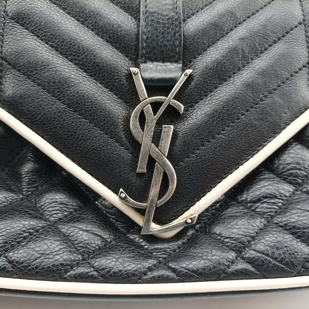 ENVELOPE Black×White Leather 428125 TCT428125.1016エンベロープ ブラック×ホワイト レザー 428125 TCT428125.1016