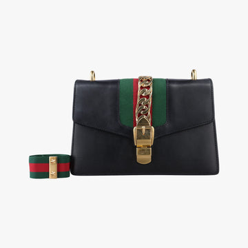 Sylvie Black Leather 421882 A020625581シルヴィ ブラック レザー 421882 A020625581