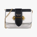 Cahier White Leather×SAFFIANO Leather 1BL004 256カイエ ホワイト レザー×サフィアーノレザー 1BL004 256