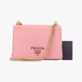 milano logo Pink Saffiano Leather 1BP012 204ミラノロゴ ピンク サフィアーノレザー 1BP012 204