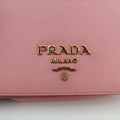 milano logo Pink Saffiano Leather 1BP012 204ミラノロゴ ピンク サフィアーノレザー 1BP012 204