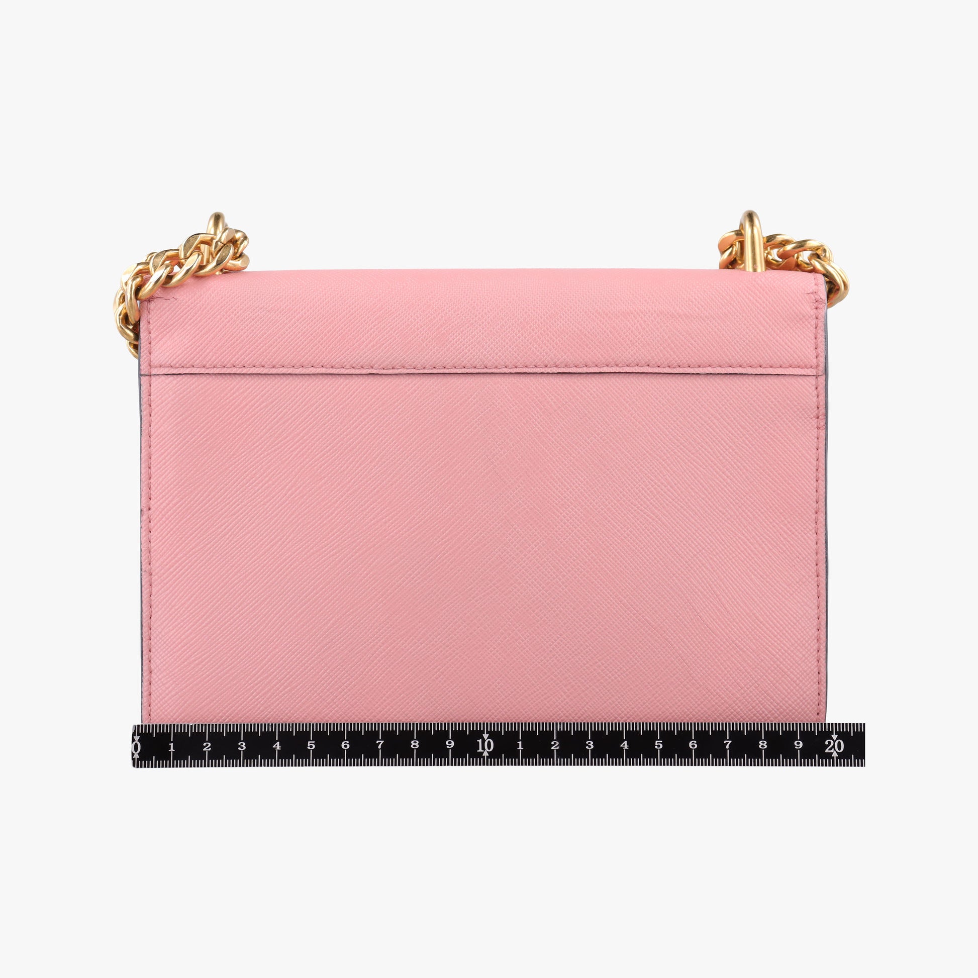 milano logo Pink Saffiano Leather 1BP012 204ミラノロゴ ピンク サフィアーノレザー 1BP012 204