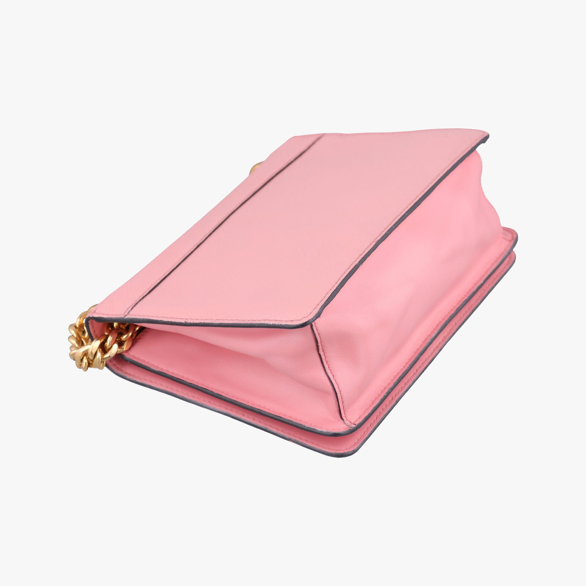 milano logo Pink Saffiano Leather 1BP012 204ミラノロゴ ピンク サフィアーノレザー 1BP012 204