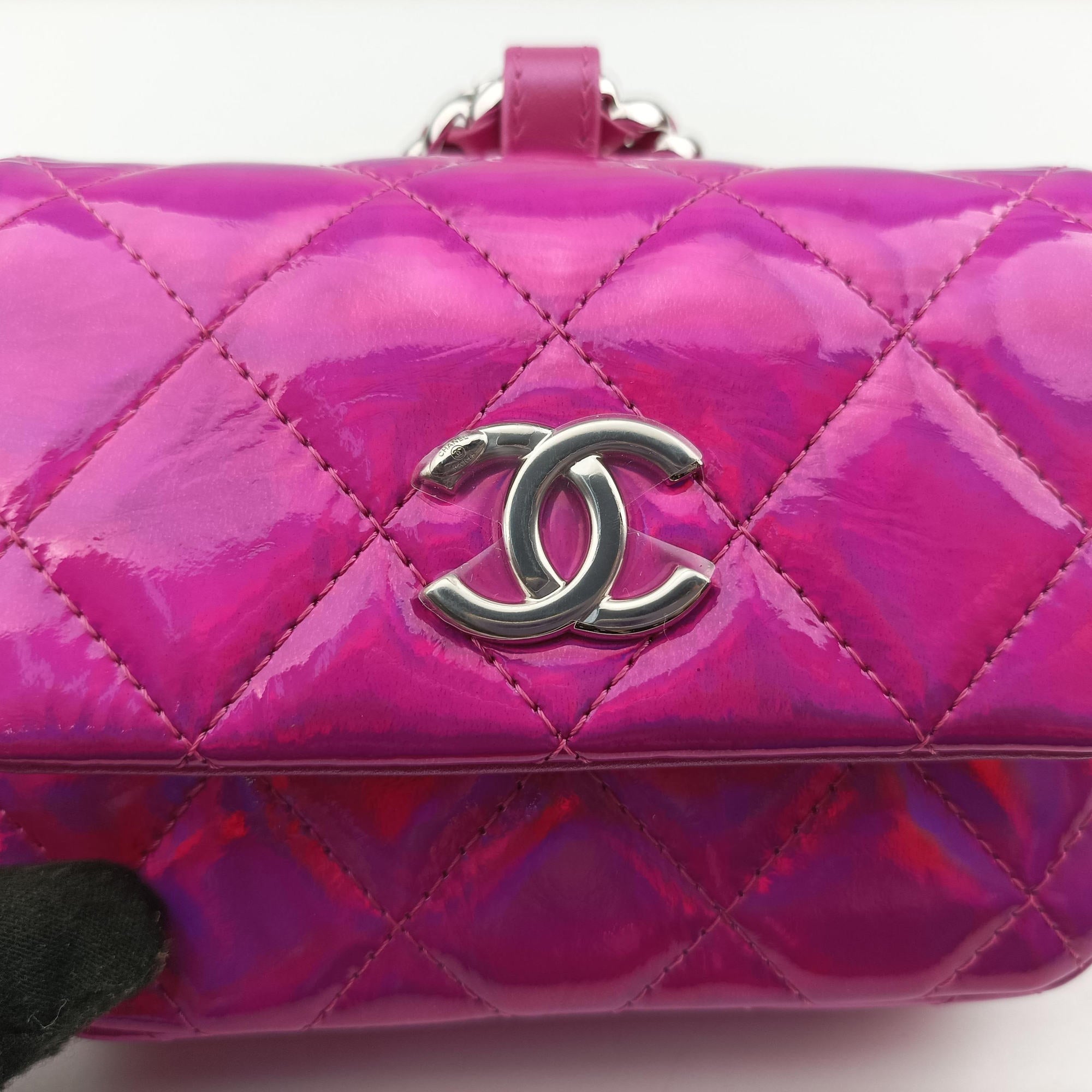 Matelasse CC Years Gift Rose Patent Leather CD0154 XKACTX0Gマトラッセ ココマーク イヤーズギフト ローズ レッド パテント CD0154 XKACTX0G