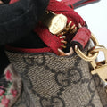 GG Supreme Heart Chain Pochette Beige×red PVC coated canvas 456866 GGスプリーム ハートチェーン ポシェット ベージュ×レッド PVCコーティングキャンバス 456866