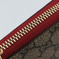GG Supreme Heart Chain Pochette Beige×red PVC coated canvas 456866 GGスプリーム ハートチェーン ポシェット ベージュ×レッド PVCコーティングキャンバス 456866