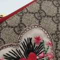 GG Supreme Heart Chain Pochette Beige×red PVC coated canvas 456866 GGスプリーム ハートチェーン ポシェット ベージュ×レッド PVCコーティングキャンバス 456866
