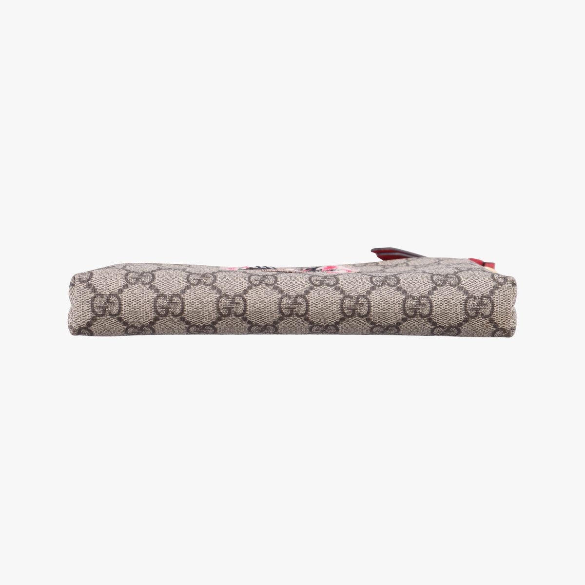 GG Supreme Heart Chain Pochette Beige×red PVC coated canvas 456866 GGスプリーム ハートチェーン ポシェット ベージュ×レッド PVCコーティングキャンバス 456866