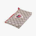 GG Supreme Heart Chain Pochette Beige×red PVC coated canvas 456866 GGスプリーム ハートチェーン ポシェット ベージュ×レッド PVCコーティングキャンバス 456866