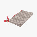 GG Supreme Heart Chain Pochette Beige×red PVC coated canvas 456866 GGスプリーム ハートチェーン ポシェット ベージュ×レッド PVCコーティングキャンバス 456866