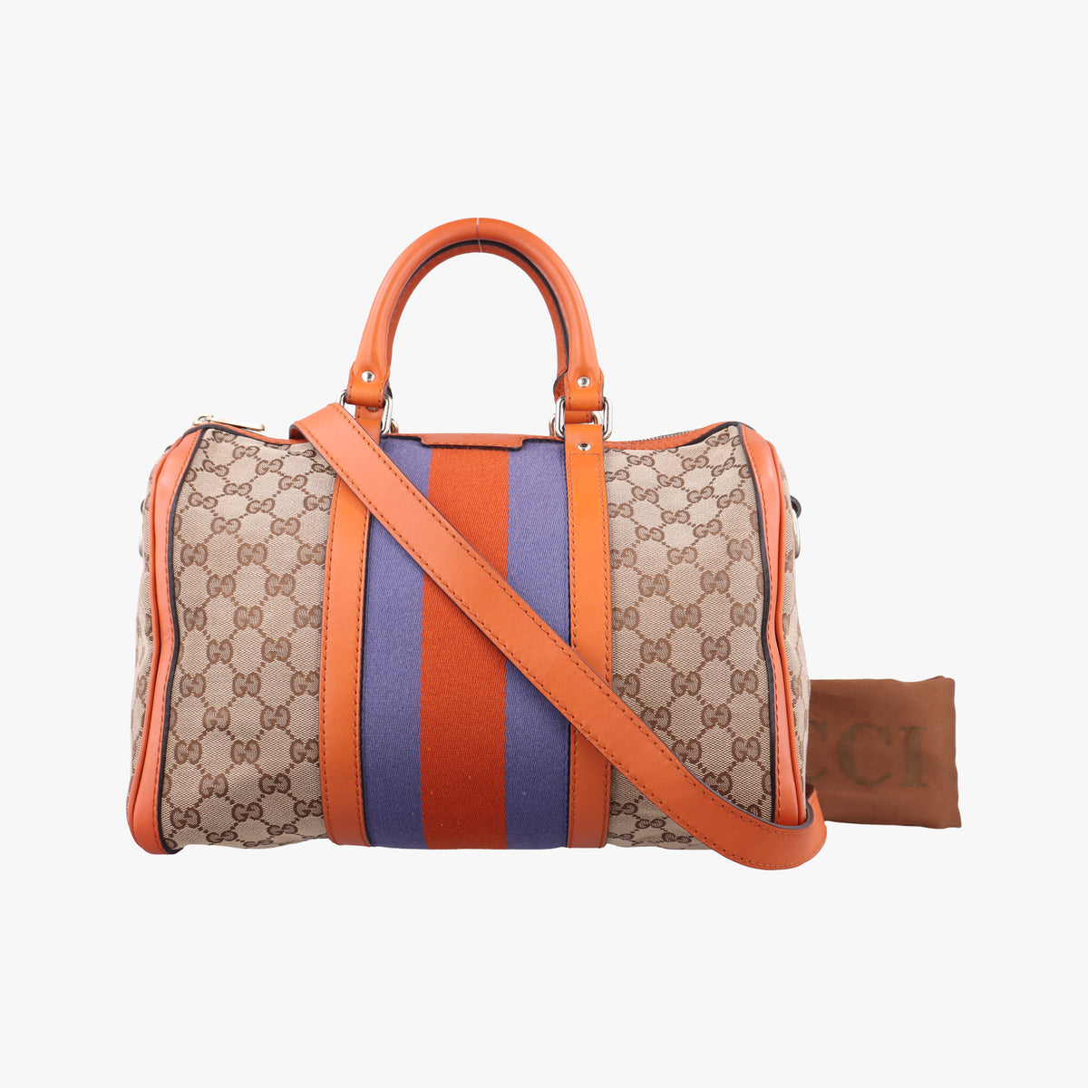 Sherry Line Beige×orange Canvas×Leather 247205 I9867108シェリーライン ベージュ×オレンジ キャンバス×レザー 247205 I9867108