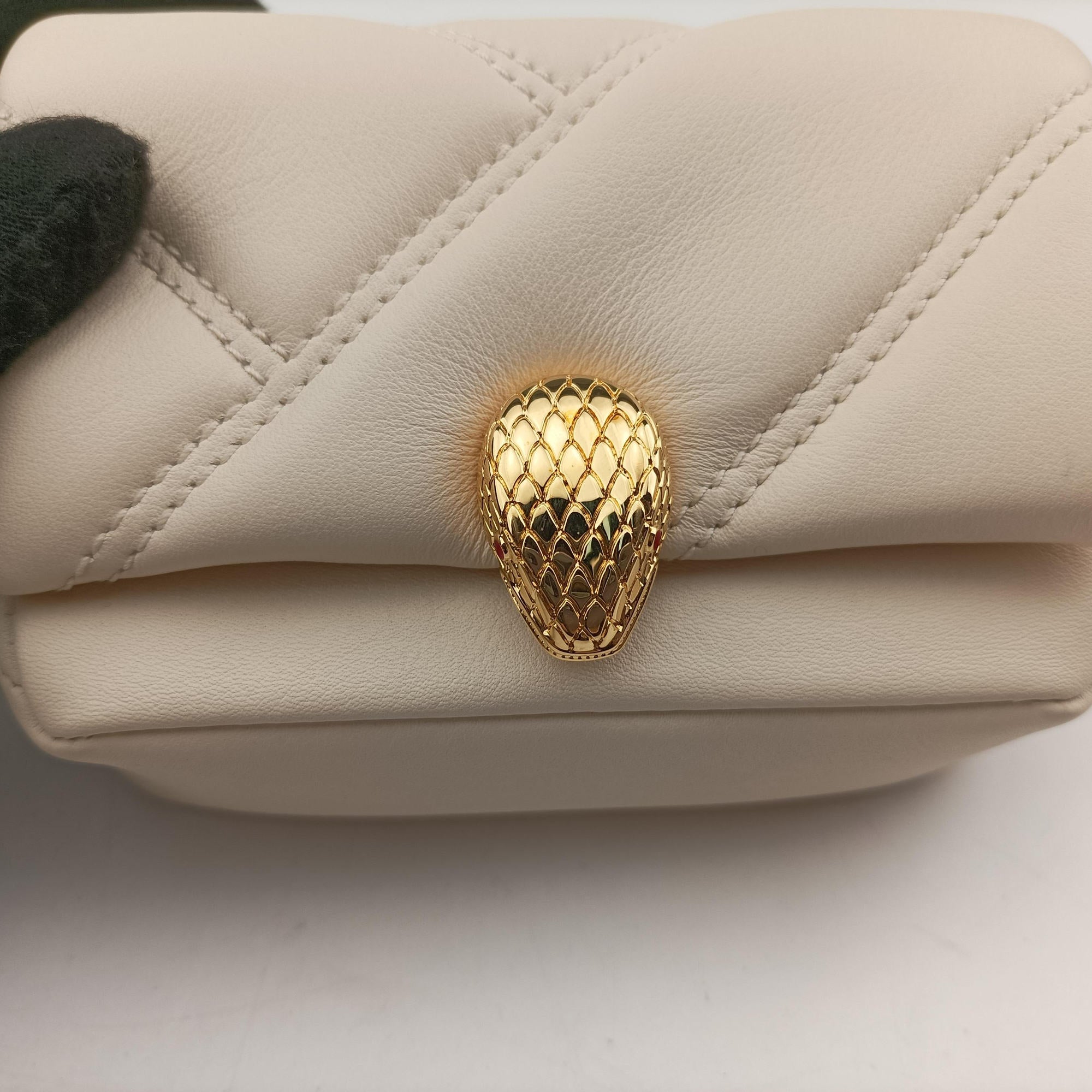 Serpenti Cabochon Micro Ivory Opal calf セルペンティ カボション マイクロ アイボリー オパール カーフ 
