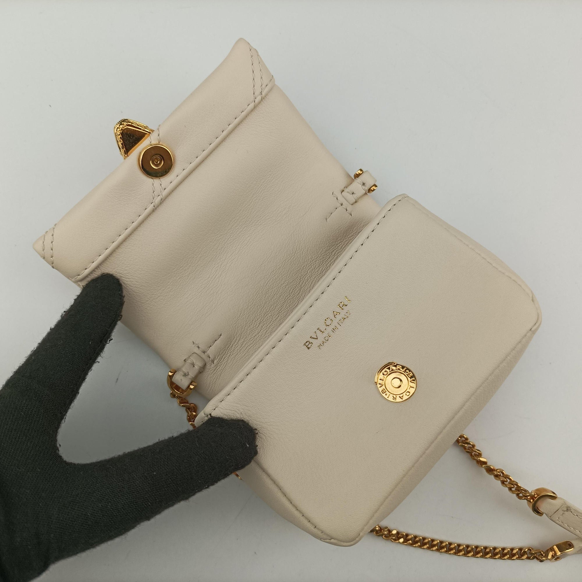 Serpenti Cabochon Micro Ivory Opal calf セルペンティ カボション マイクロ アイボリー オパール カーフ 