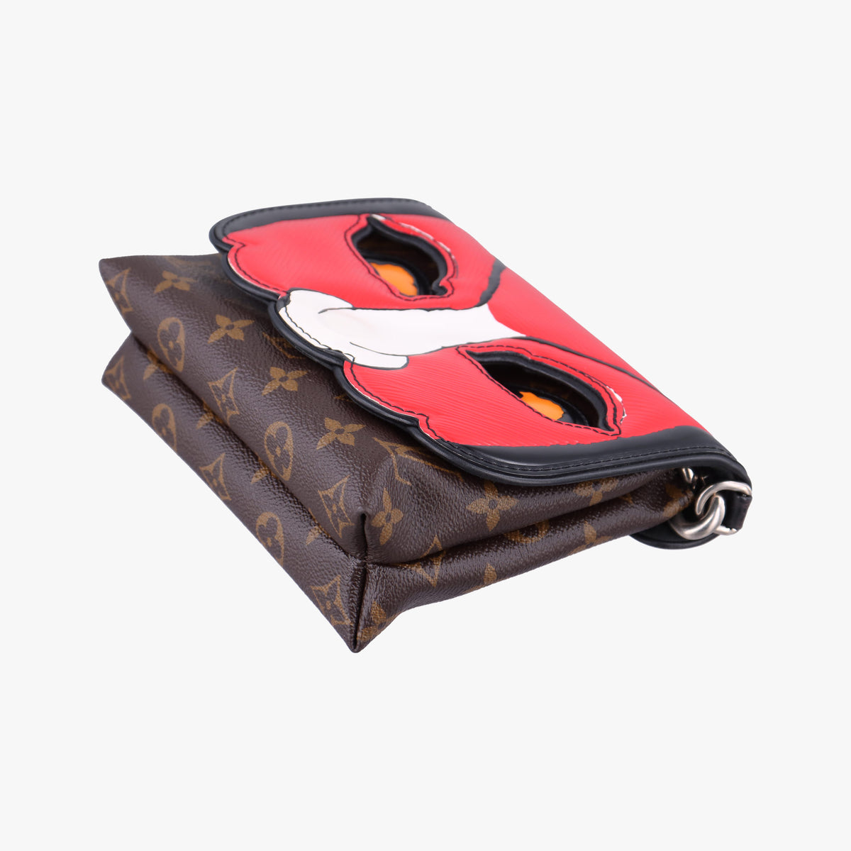 Pochette Kabuki Mask Red × Brown Monogram Canvas × Epi Leather M43527 DU4127ポシェット・カブキ マスク カブキマスクプリント / レッド × ブラウン モノグラム・キャンバス × エピ・レザー M43527 DU4127