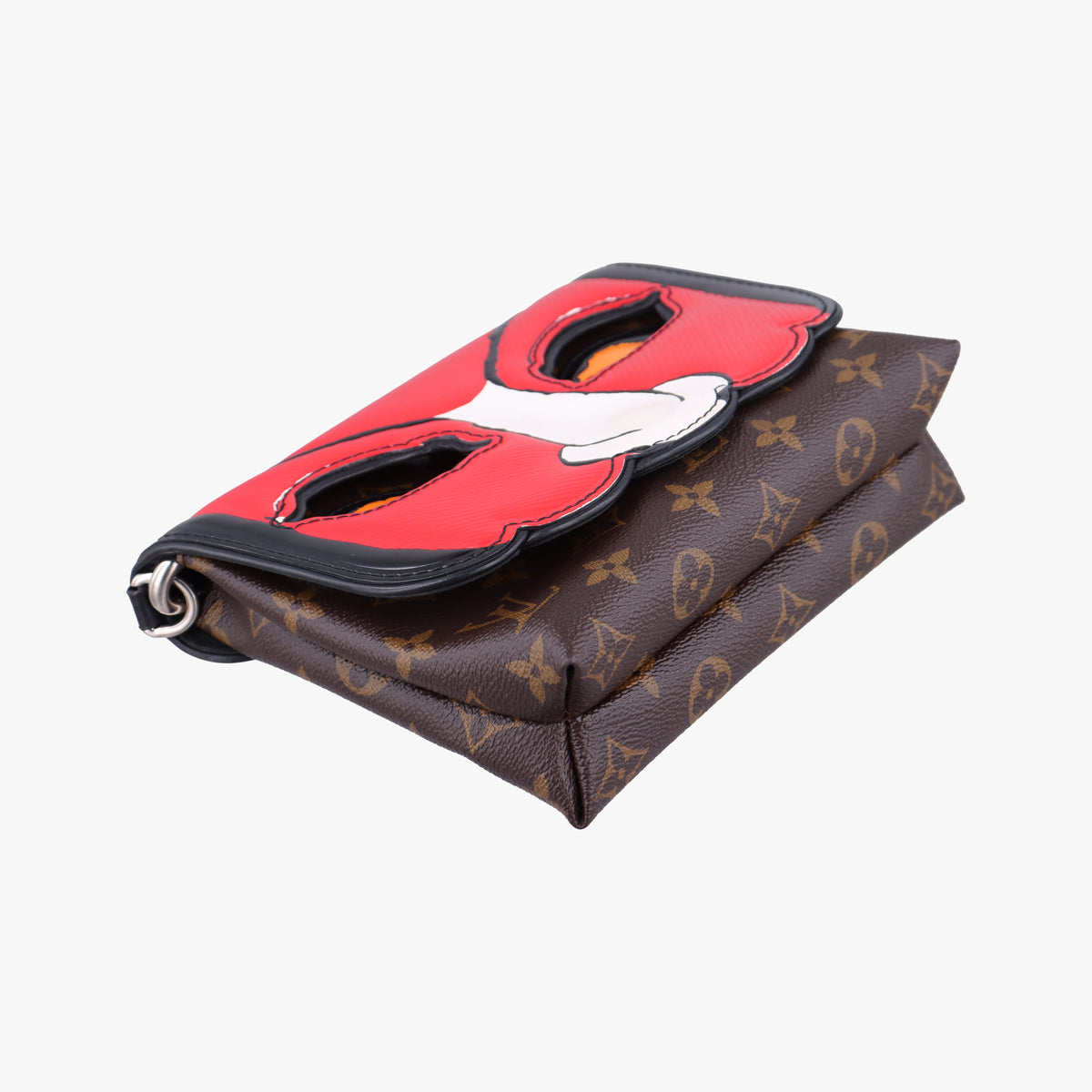 Pochette Kabuki Mask Red × Brown Monogram Canvas × Epi Leather M43527 DU4127ポシェット・カブキ マスク カブキマスクプリント / レッド × ブラウン モノグラム・キャンバス × エピ・レザー M43527 DU4127