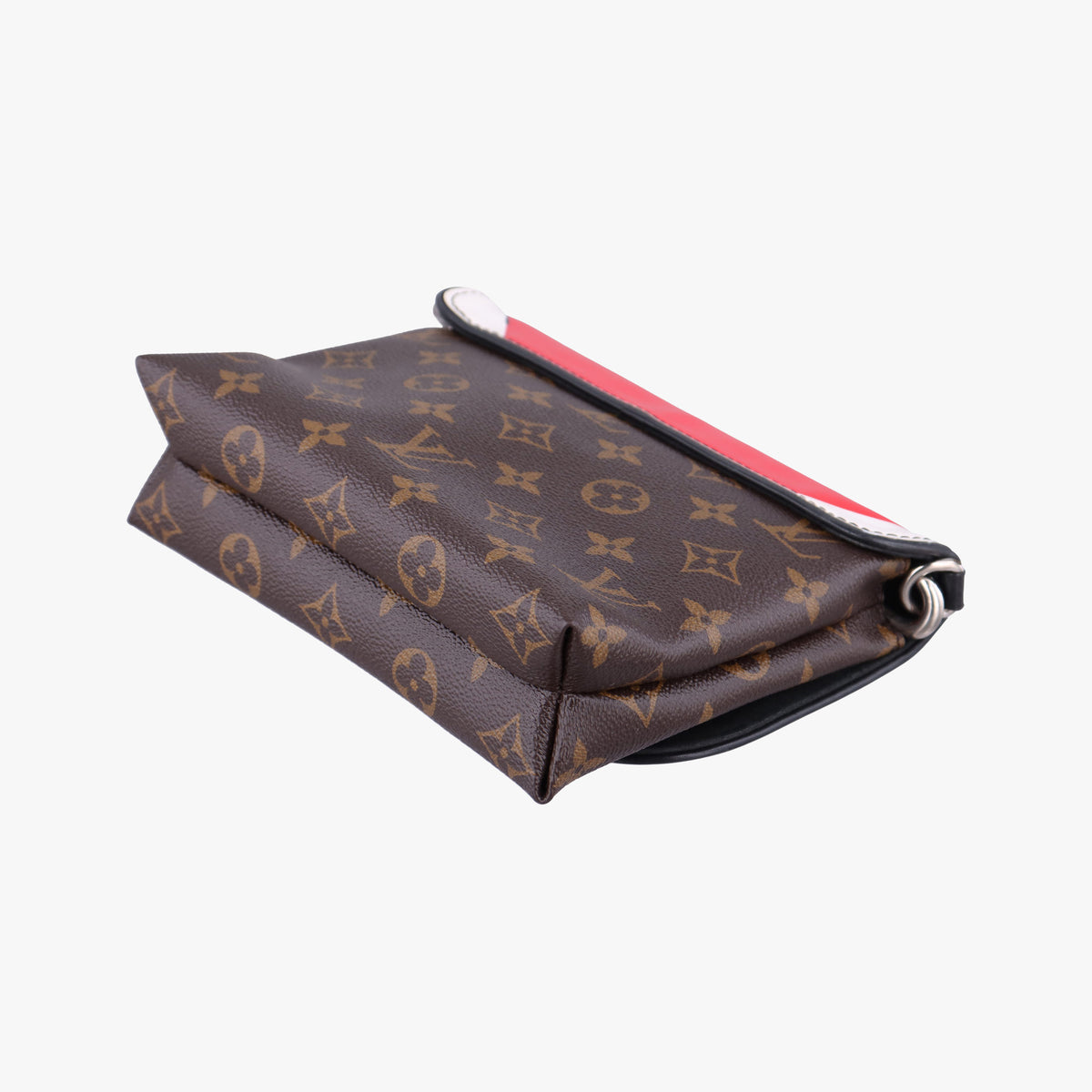 Pochette Kabuki Mask Red × Brown Monogram Canvas × Epi Leather M43527 DU4127ポシェット・カブキ マスク カブキマスクプリント / レッド × ブラウン モノグラム・キャンバス × エピ・レザー M43527 DU4127