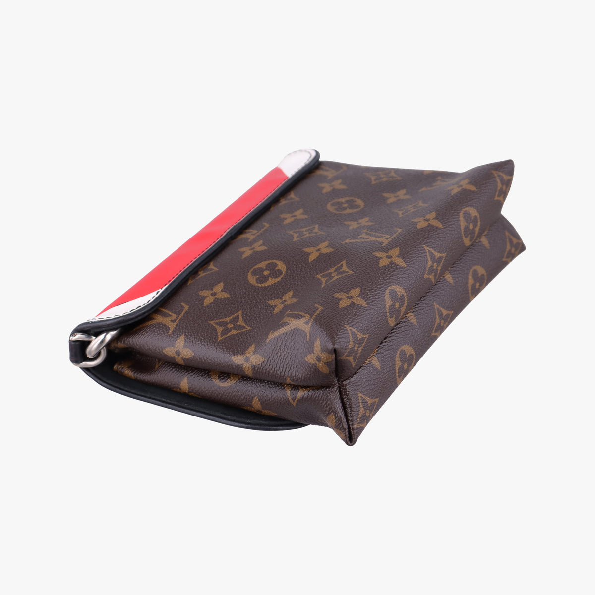 Pochette Kabuki Mask Red × Brown Monogram Canvas × Epi Leather M43527 DU4127ポシェット・カブキ マスク カブキマスクプリント / レッド × ブラウン モノグラム・キャンバス × エピ・レザー M43527 DU4127