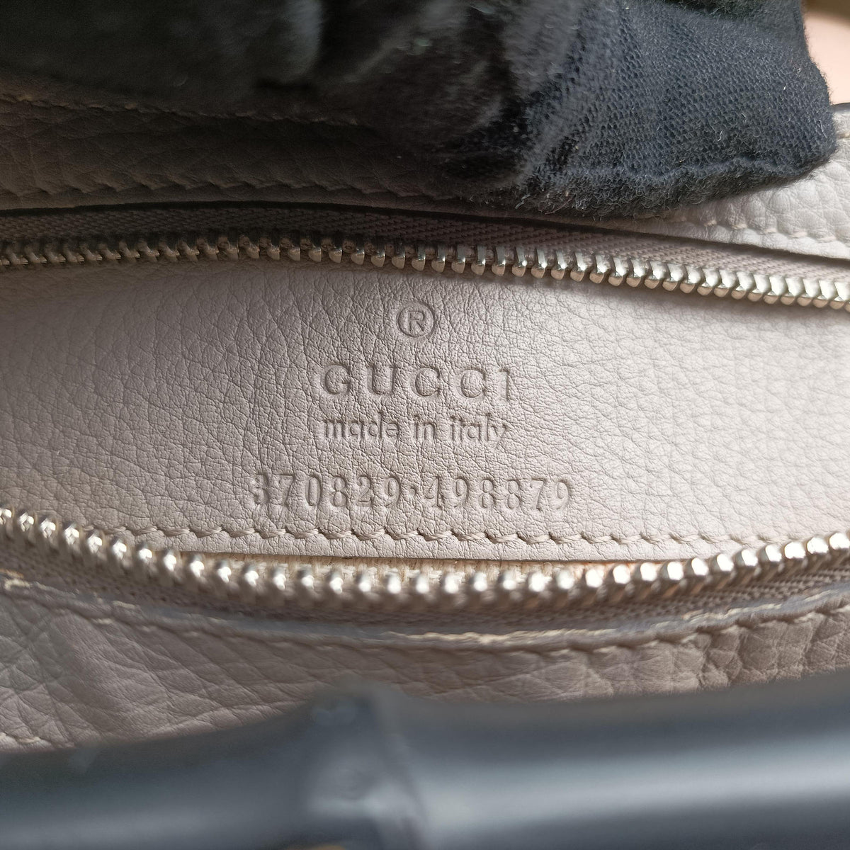 BAMBOO Grey Leather 370829 F018063830バンブー グレー レザー 370829 F018063830