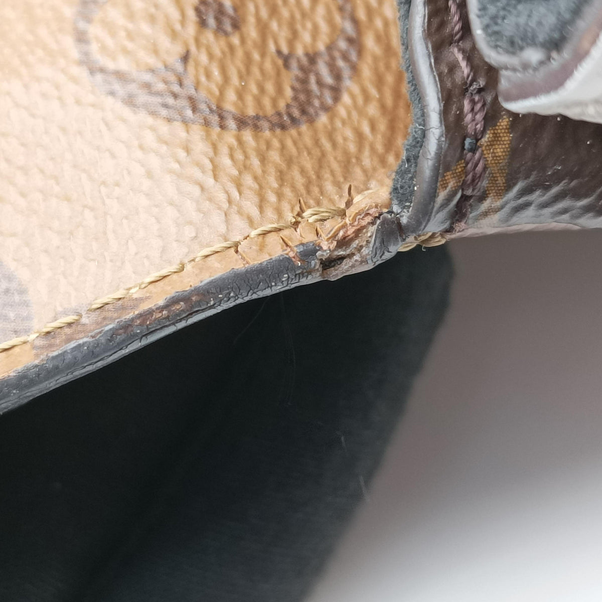 Chantilly Lock Brown x white Monogram x Leather PL0198シャンティイ ロック ブラウン×ホワイト モノグラム×レザー PL0198