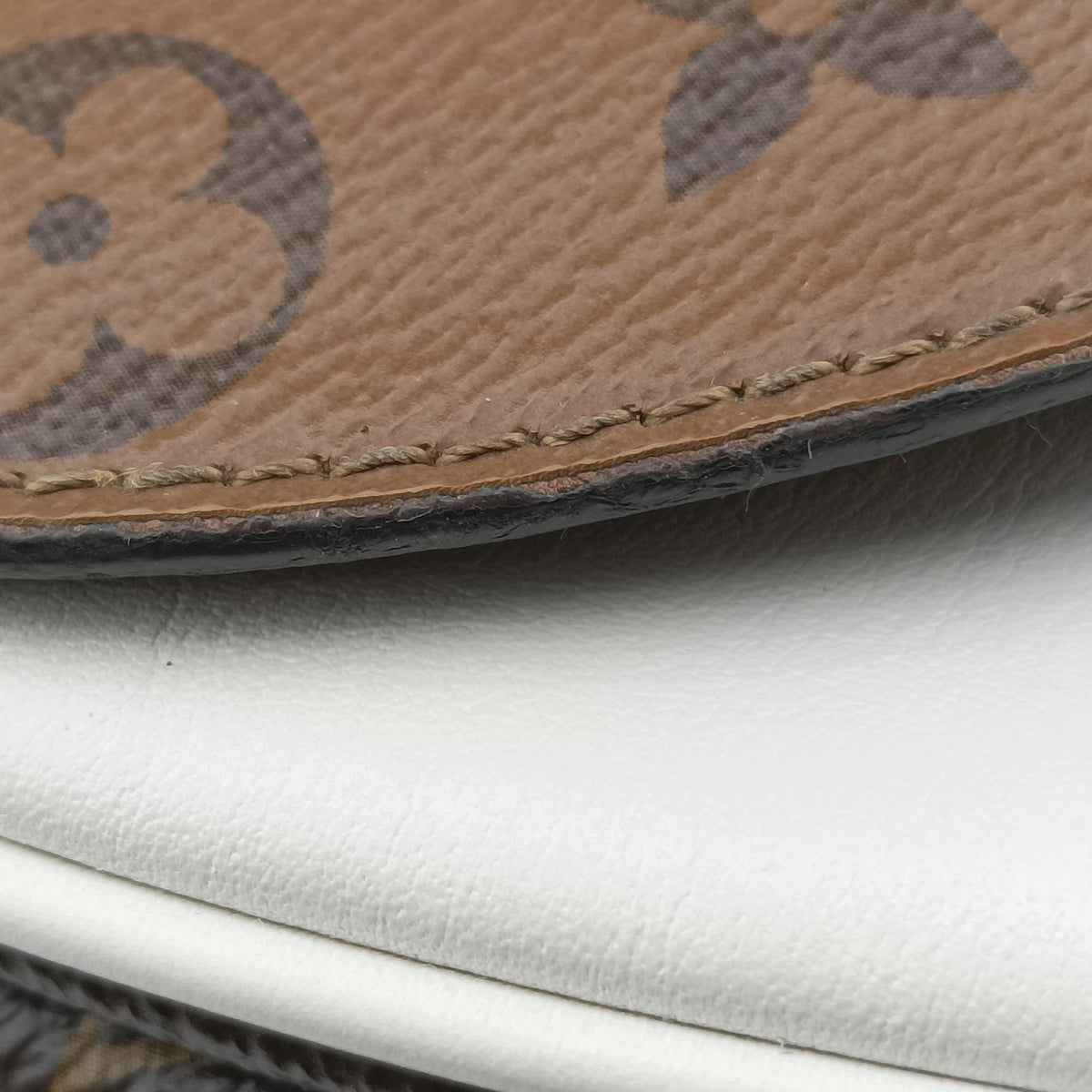 Chantilly Lock Brown x white Monogram x Leather PL0198シャンティイ ロック ブラウン×ホワイト モノグラム×レザー PL0198