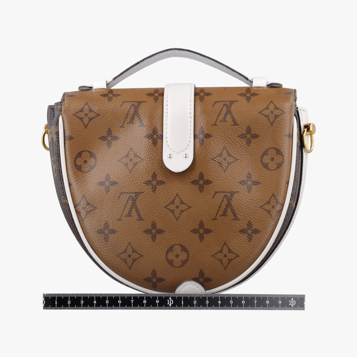 Chantilly Lock Brown x white Monogram x Leather PL0198シャンティイ ロック ブラウン×ホワイト モノグラム×レザー PL0198