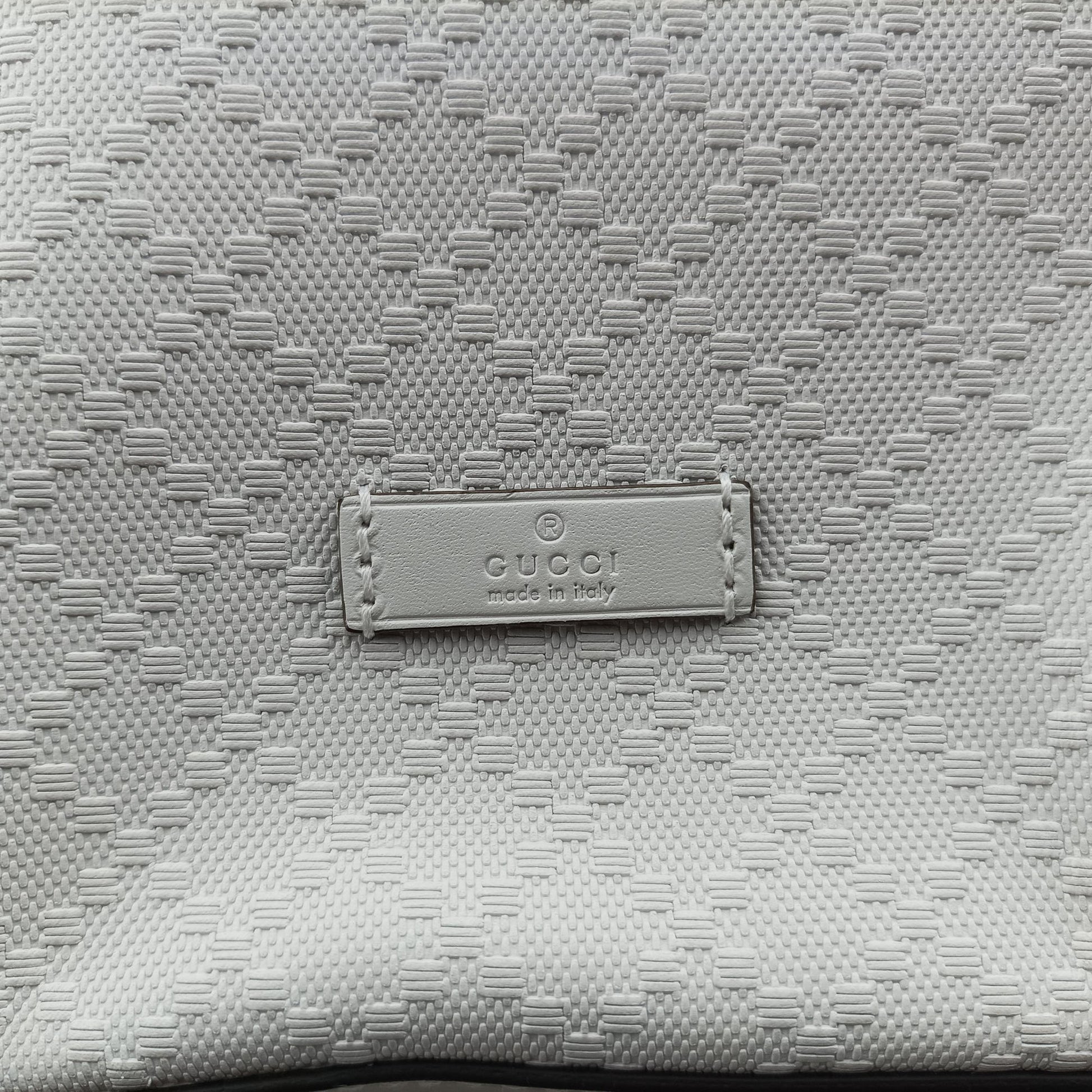 Bright Diamante Bucket White Leather 354229 I016921900ブライトディアマンテ バケット ホワイト レザー 354229 I016921900
