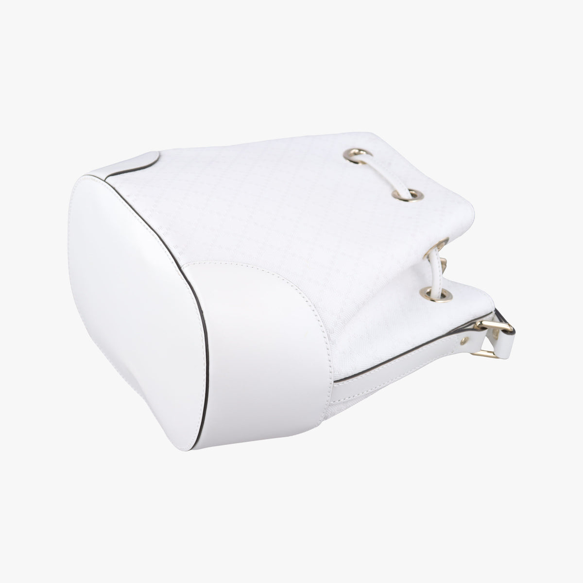 Bright Diamante Bucket White Leather 354229 I016921900ブライトディアマンテ バケット ホワイト レザー 354229 I016921900