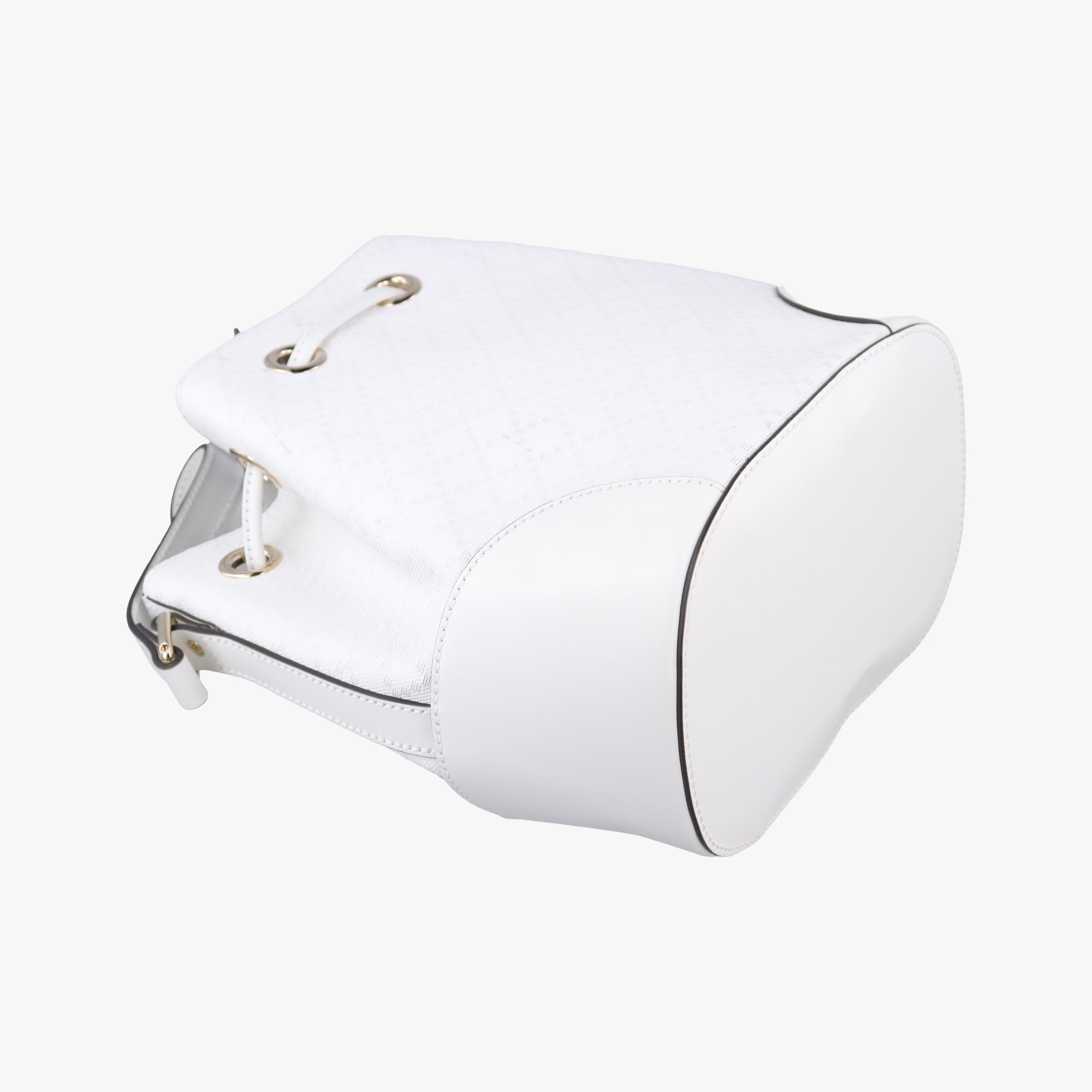 Bright Diamante Bucket White Leather 354229 I016921900ブライトディアマンテ バケット ホワイト レザー 354229 I016921900