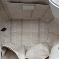 Bright Diamante Bucket White Leather 354229 I016921900ブライトディアマンテ バケット ホワイト レザー 354229 I016921900