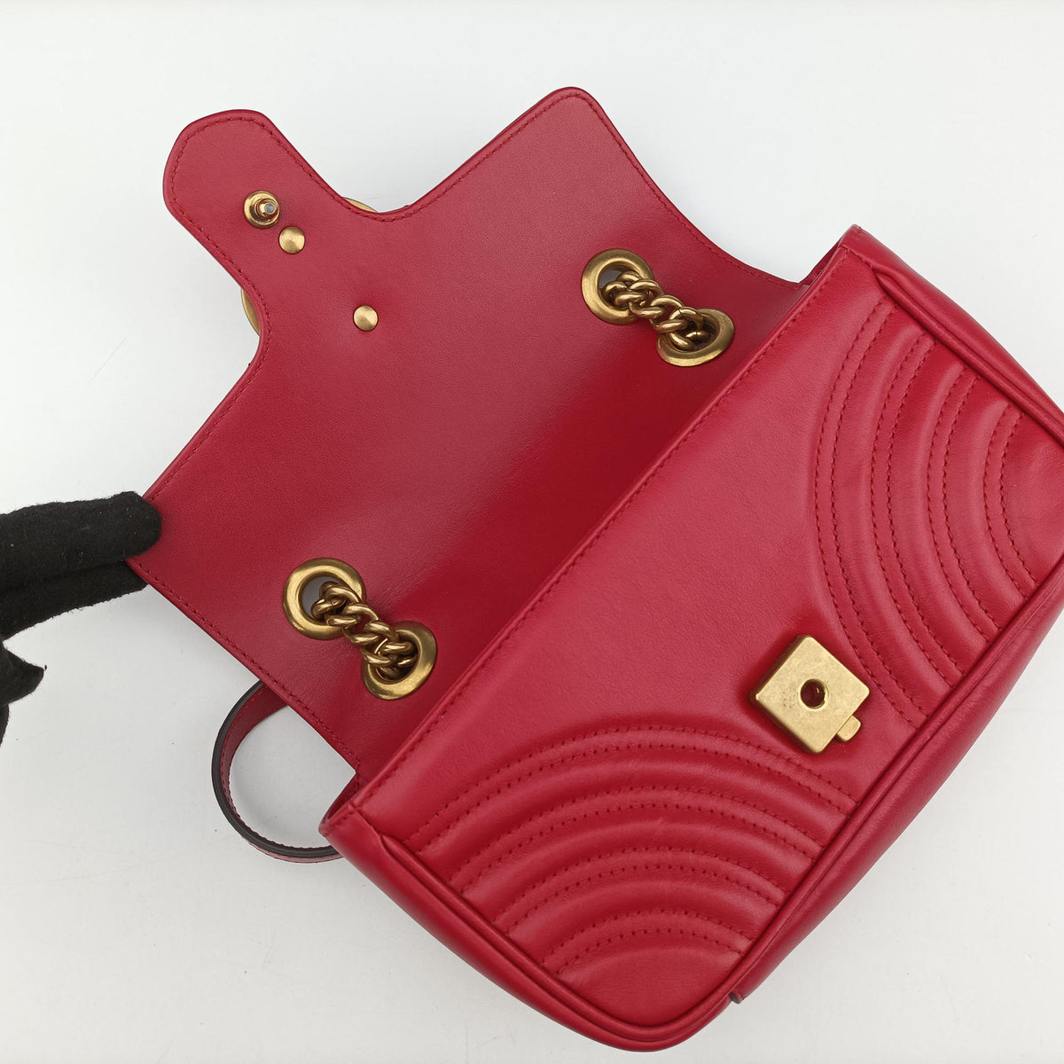 GG Marmont Red Leather 446744 C025679258GGマーモント レッド レザー 446744 C025679258