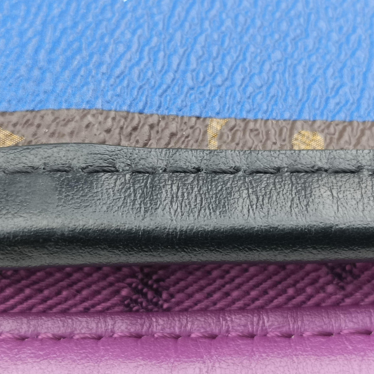 Flat Messenger purple x Brown Monogram Canvas x Denim M44641 CA1159フラットメッセンジャー パープル x ブラウン モノグラム キャンバス x デニム M44641 CA1159