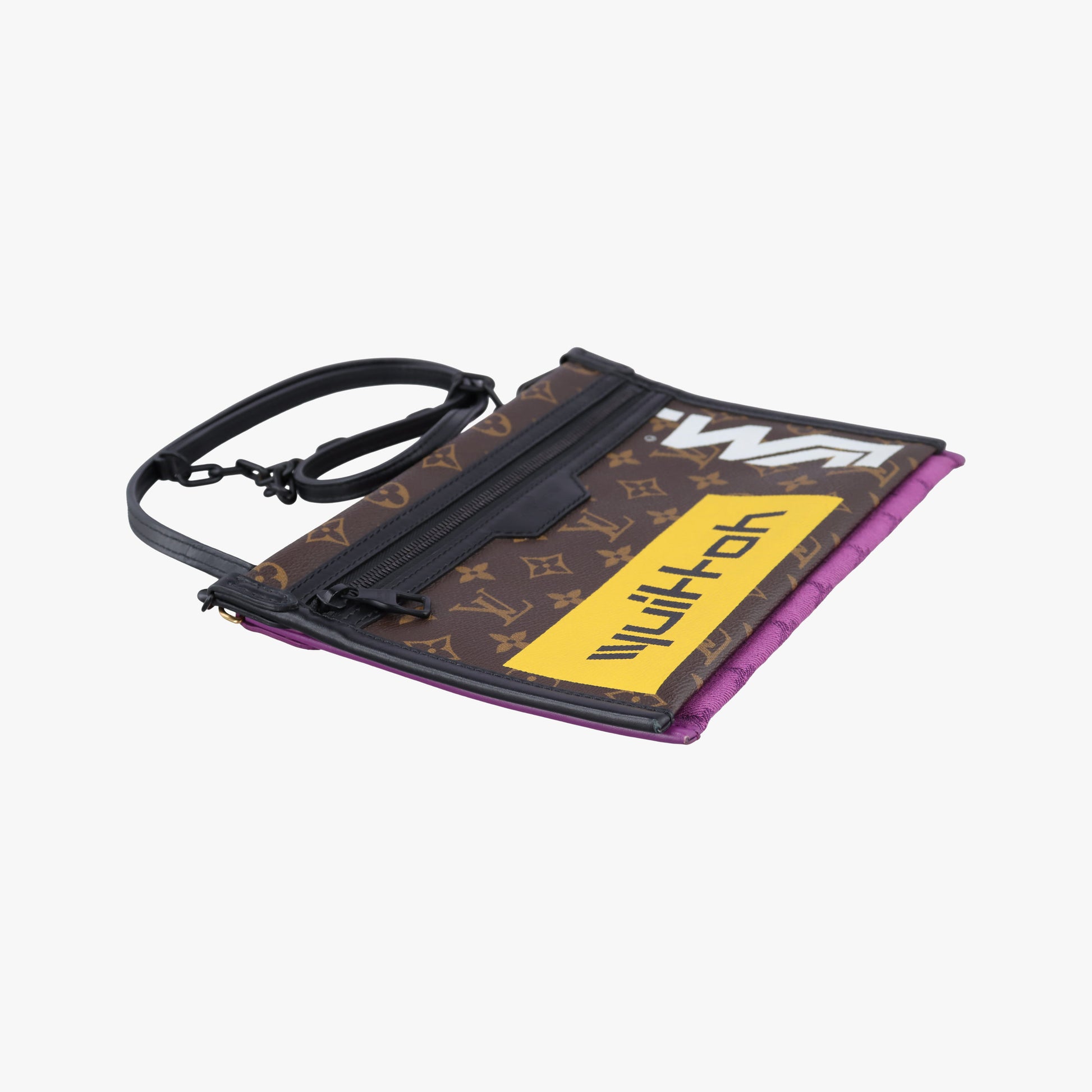 Flat Messenger purple x Brown Monogram Canvas x Denim M44641 CA1159フラットメッセンジャー パープル x ブラウン モノグラム キャンバス x デニム M44641 CA1159