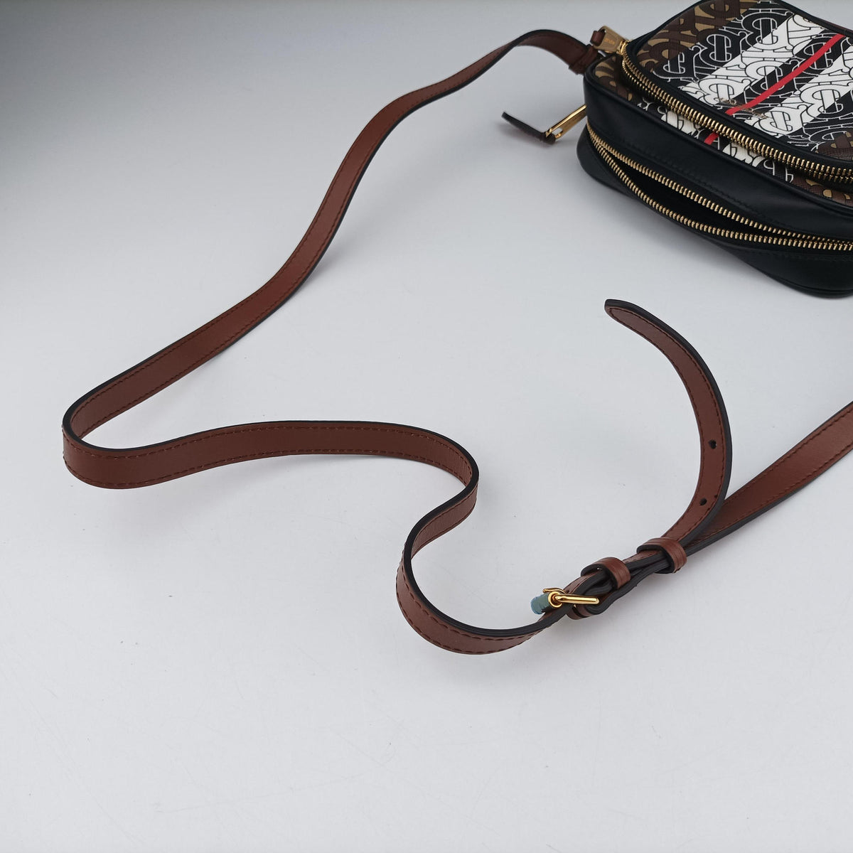 Bridle Stripe Brown×Multicolour PVC coated canvas x leather ITCORDI17CALブライドル ストライプ ブラウン×マルチカラー PVCコーティングキャンバス×レザー ITCORDI17CAL