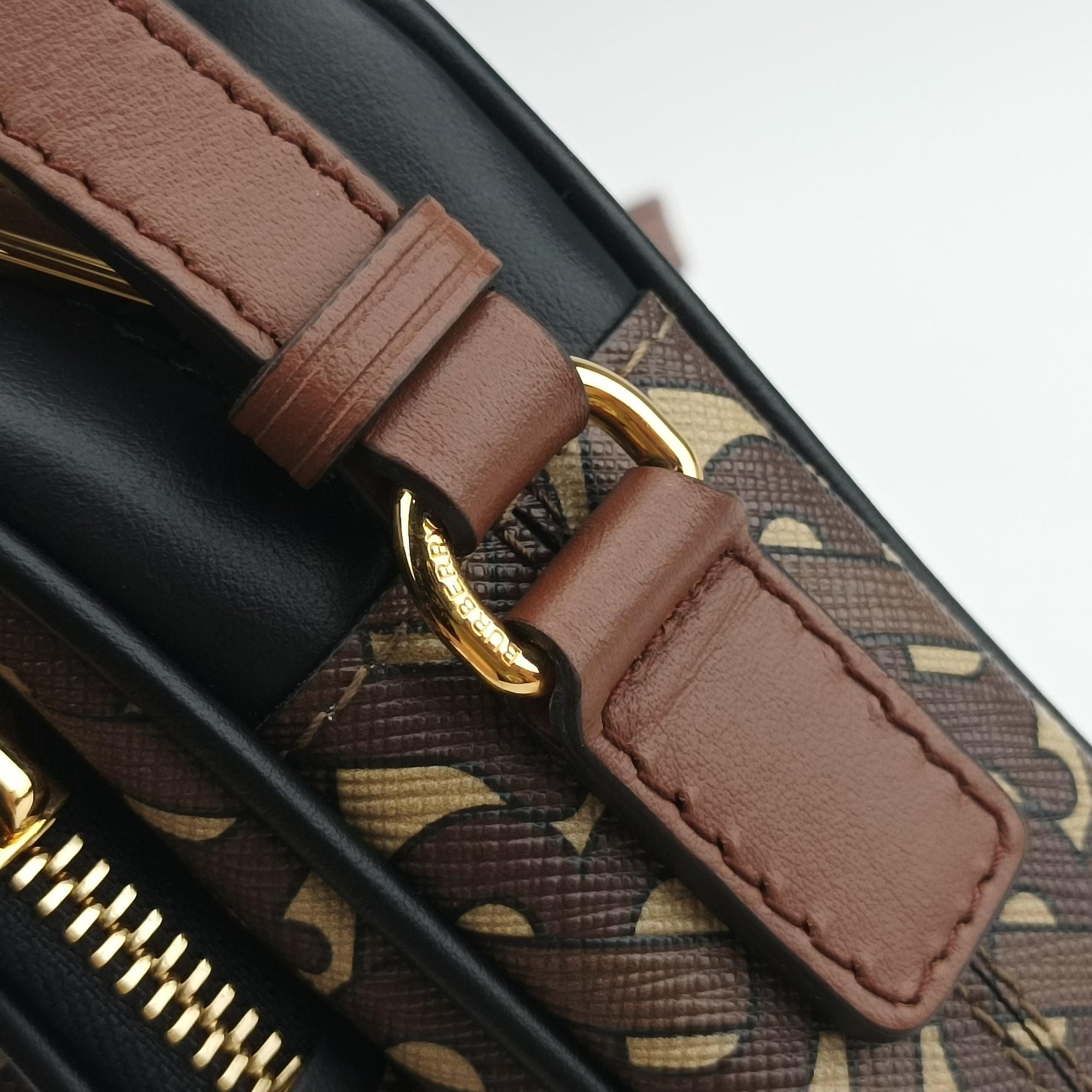 Bridle Stripe Brown×Multicolour PVC coated canvas x leather ITCORDI17CALブライドル ストライプ ブラウン×マルチカラー PVCコーティングキャンバス×レザー ITCORDI17CAL