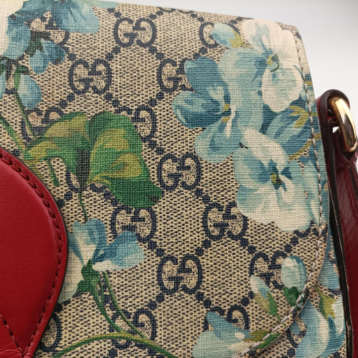 GG Blooms beige×Multicolour PVC coated canvas×Leather 432150 E020357095GGブルームス ベージュ×マルチ PVCコーティングキャンバス×レザー 432150 E020357095