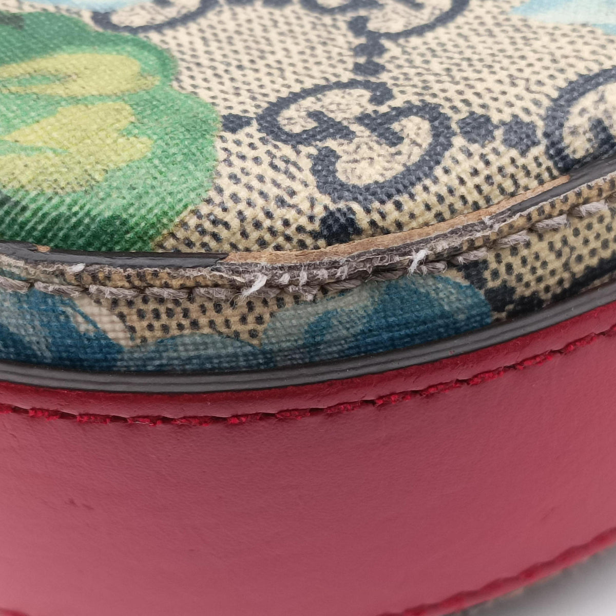 GG Blooms beige×Multicolour PVC coated canvas×Leather 432150 E020357095GGブルームス ベージュ×マルチ PVCコーティングキャンバス×レザー 432150 E020357095