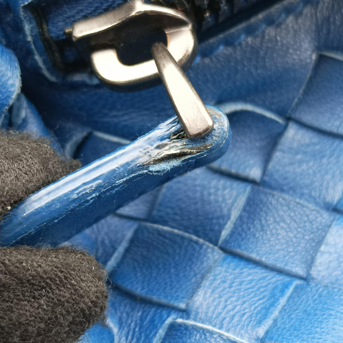 Intrecciato Blue lambskin B02553741Vイントレチャート ブルー ラムスキン B02553741V