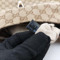 New Jackie Beige×Brown canvas×Leather 246907 F011274255ニュージャッキー ベージュ×ブラウン キャンバス×レザー 246907 F011274255