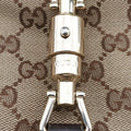 New Jackie Beige×Brown canvas×Leather 246907 F011274255ニュージャッキー ベージュ×ブラウン キャンバス×レザー 246907 F011274255
