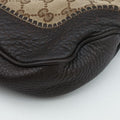 New Jackie Beige×Brown canvas×Leather 246907 F011274255ニュージャッキー ベージュ×ブラウン キャンバス×レザー 246907 F011274255