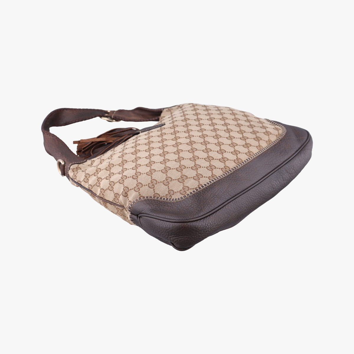 New Jackie Beige×Brown canvas×Leather 246907 F011274255ニュージャッキー ベージュ×ブラウン キャンバス×レザー 246907 F011274255