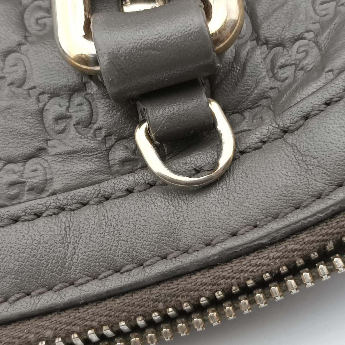 Microguccissima Grey Leather 449654 C026722077マイクログッチシマ グレー レザー 449654 C026722077