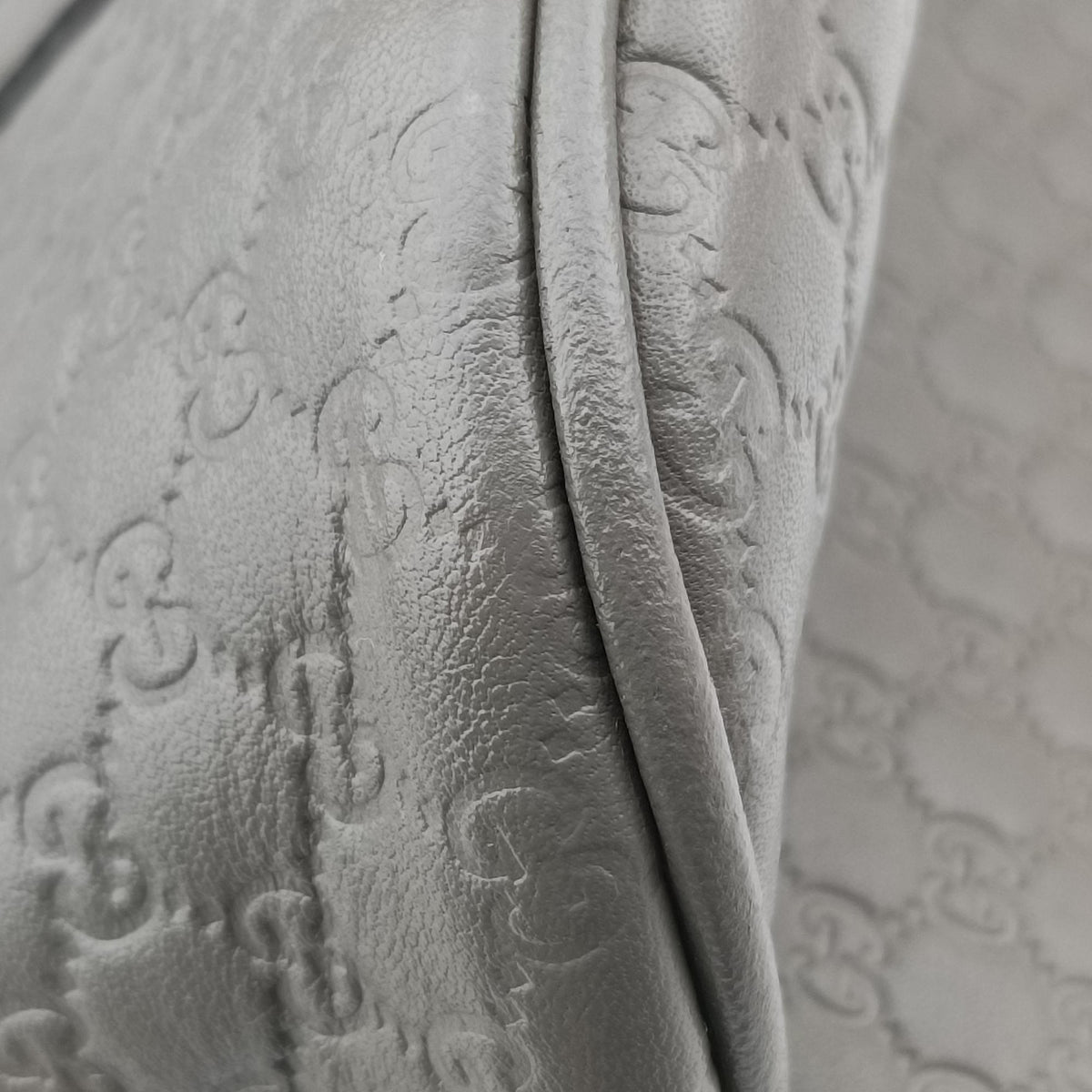 Microguccissima Grey Leather 449654 C026722077マイクログッチシマ グレー レザー 449654 C026722077